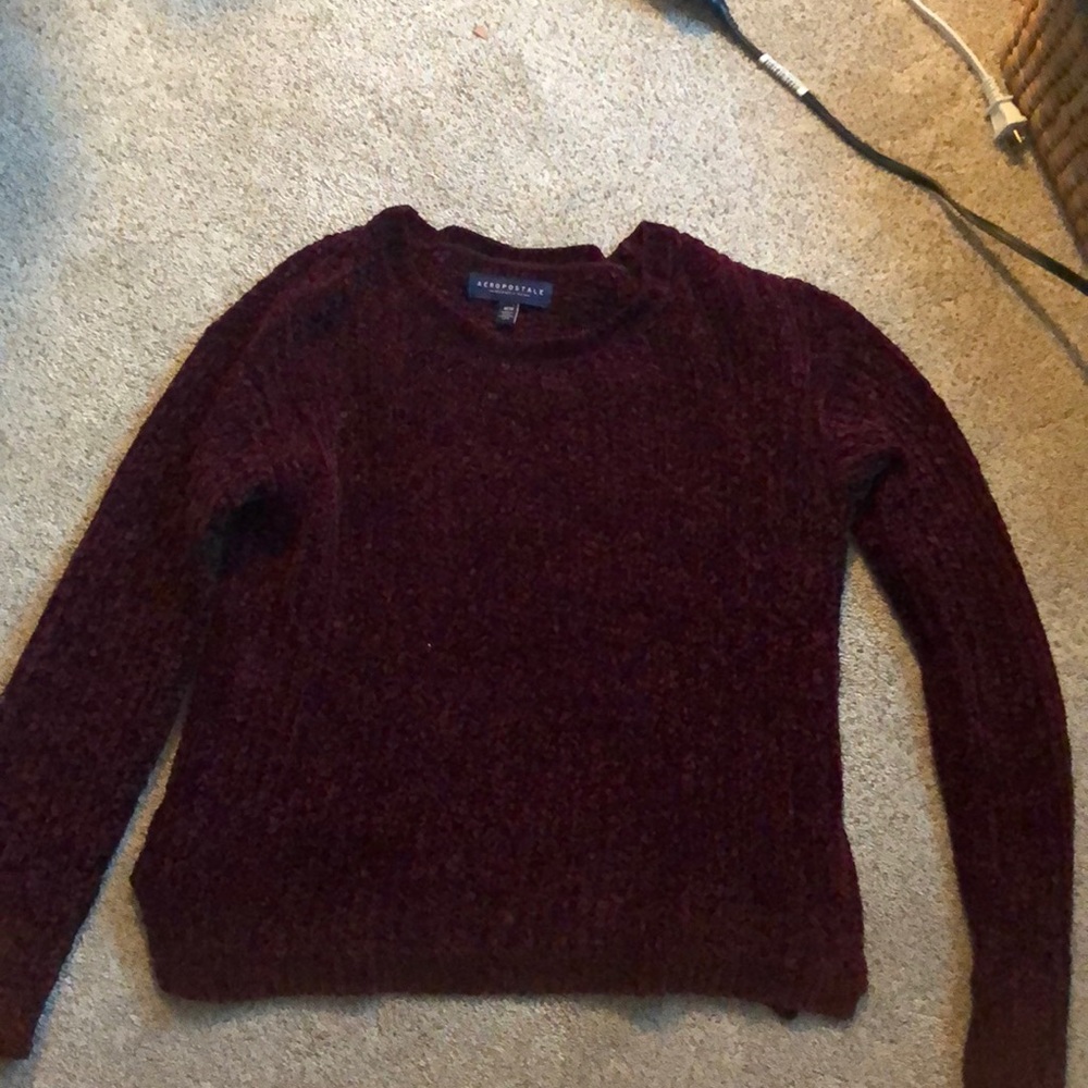 aeropostale burgundy sweater